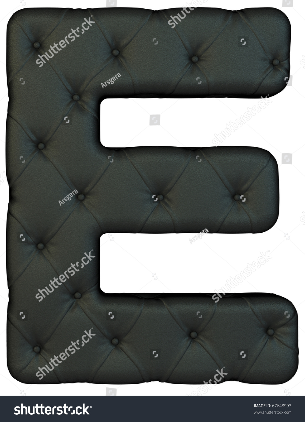 Luxury Black Leather Font E Letter Isolated On White Stock Photo ...