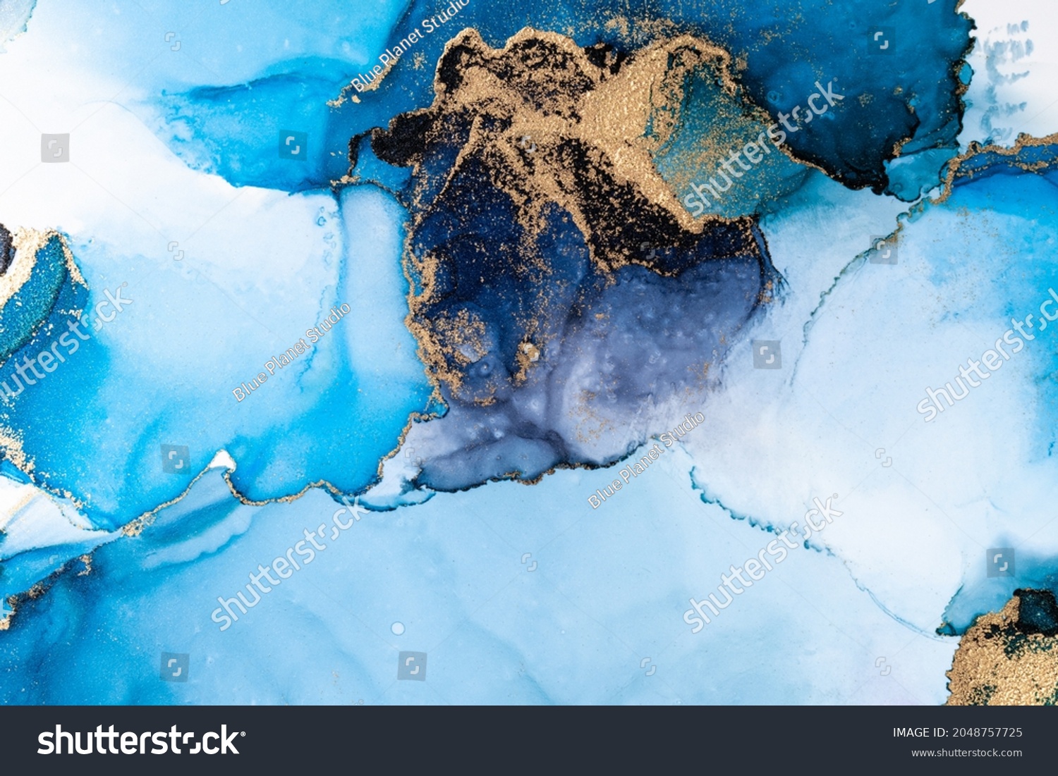 Luxury Blue Abstract Background Marble Liquid Stock Photo 2048757725 ...