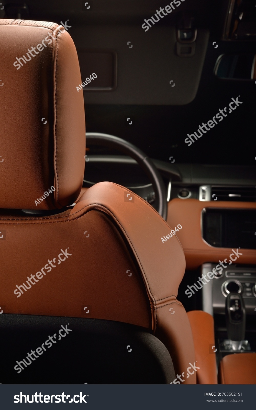 Luxury Car Interior Dash Board Ebony Stock Photo Edit Now