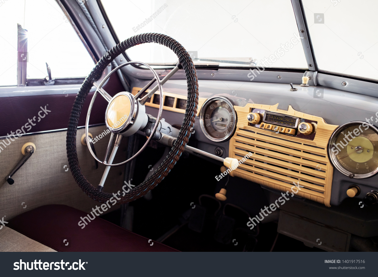 Luxury Car Interior View Interior Dashboard Stock Photo
