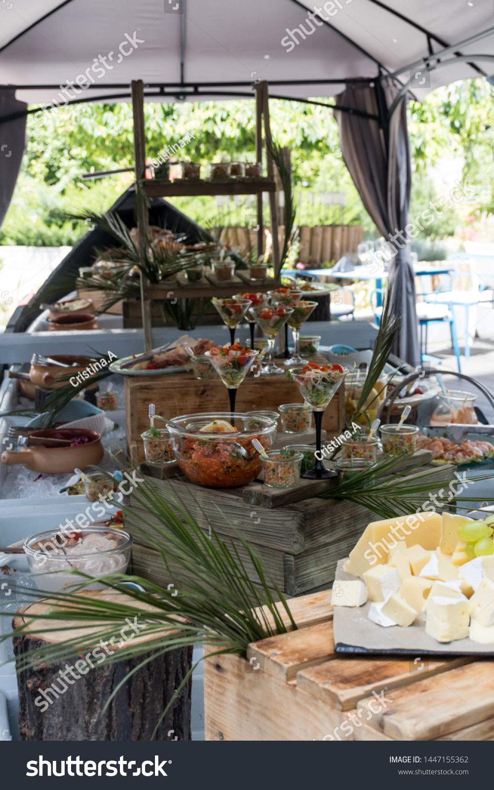 Luxury Catering By Pool Food Bloggers Stock Photo Edit Now