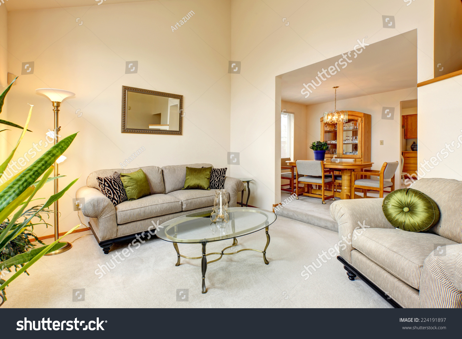 Luxury Family Room Soft Creamy Tones Stock Photo Edit Now