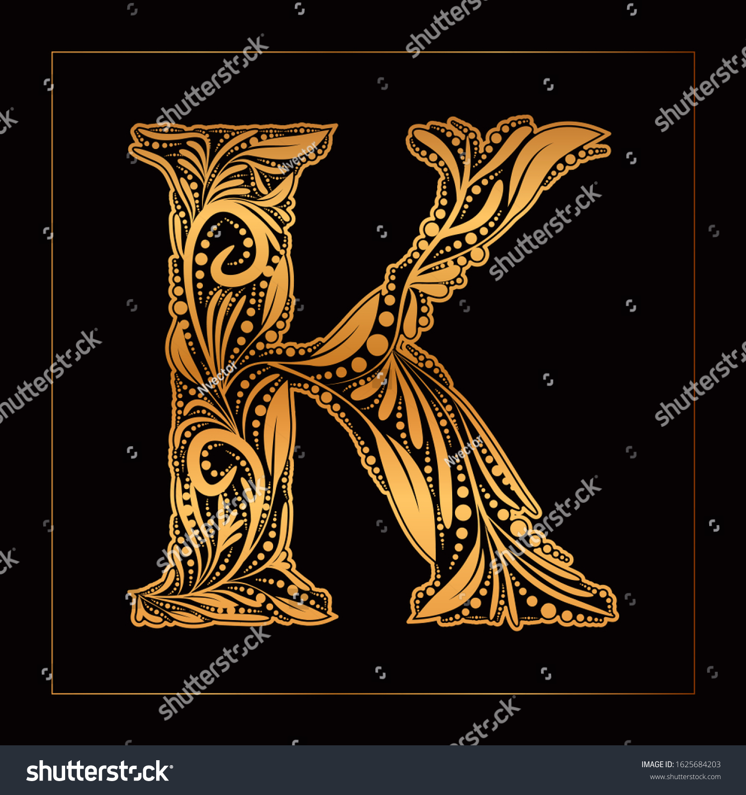 Luxury Gold Capital Letter Alphabet Vector Stock Illustration ...