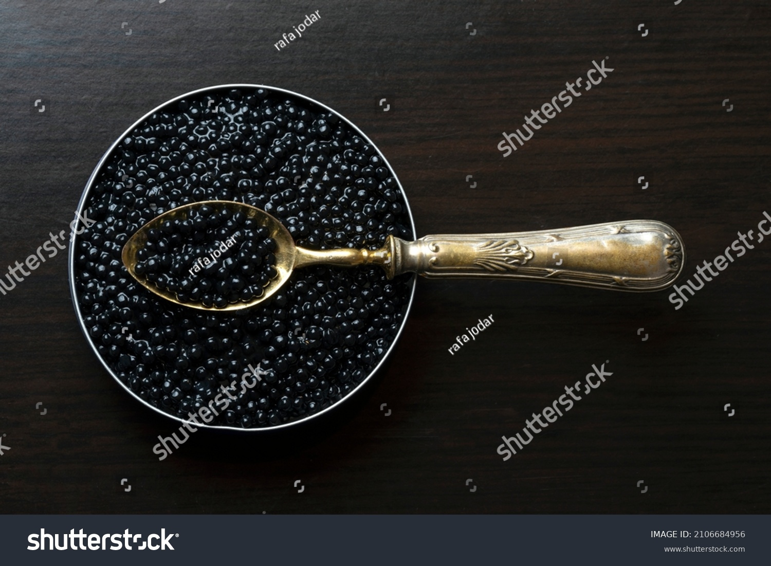 Luxury Golden Spoon Beluga Caviar Tin Stock Photo 2106684956 | Shutterstock