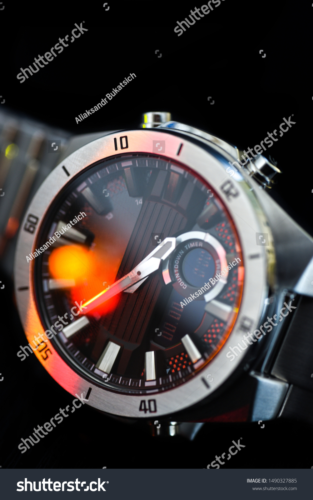 watch with hands and digital