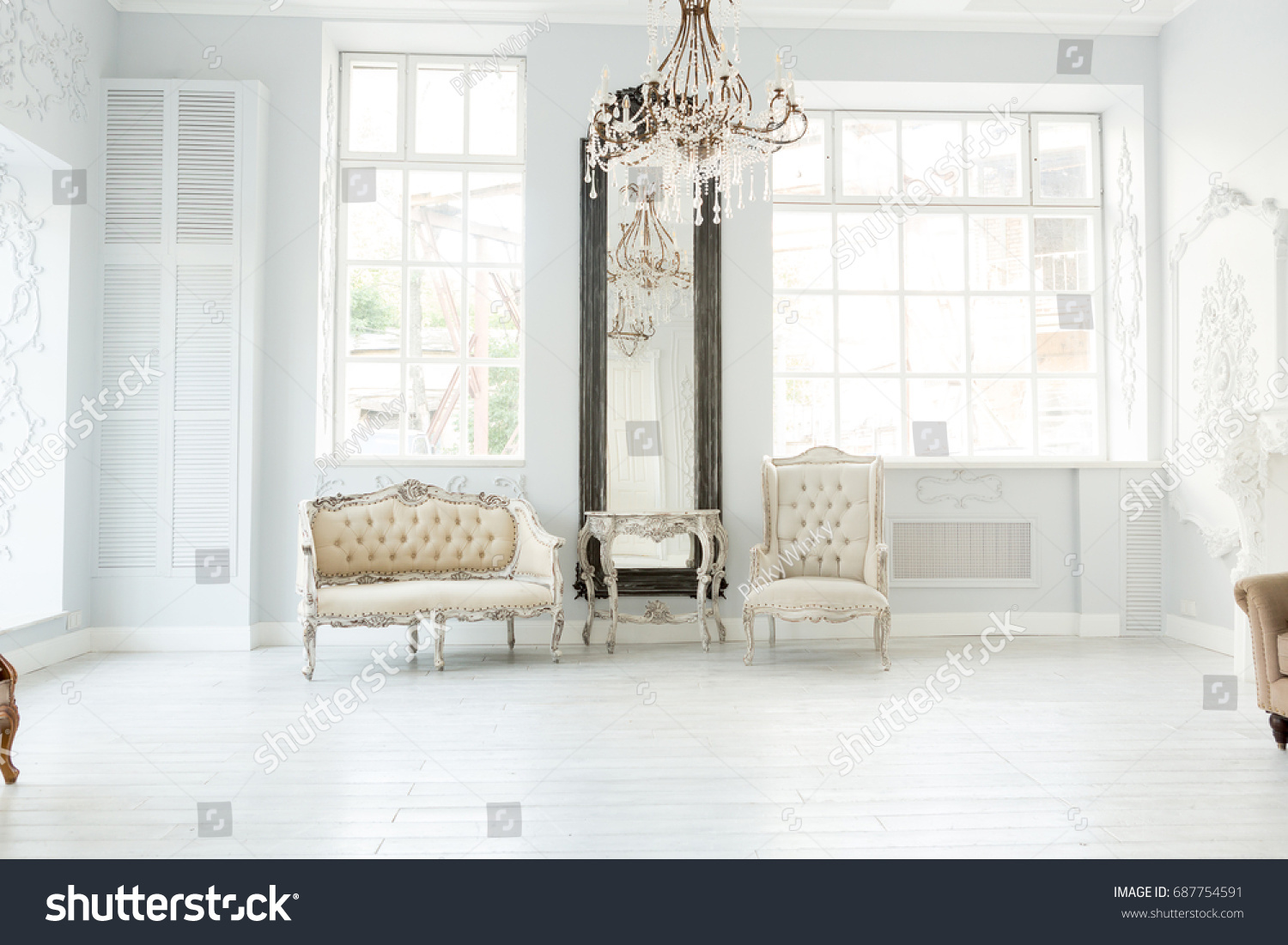 Luxury Rich Living Room Interior Design Stockfoto Jetzt