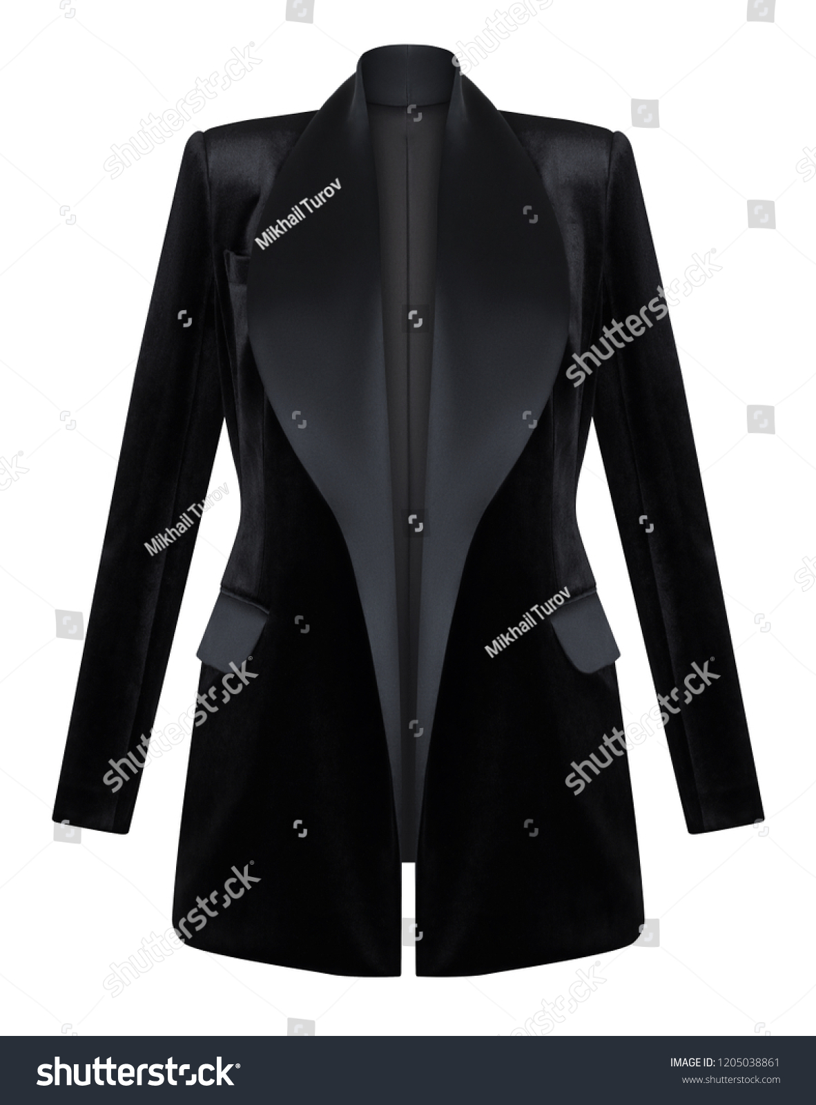 ladies black evening coat