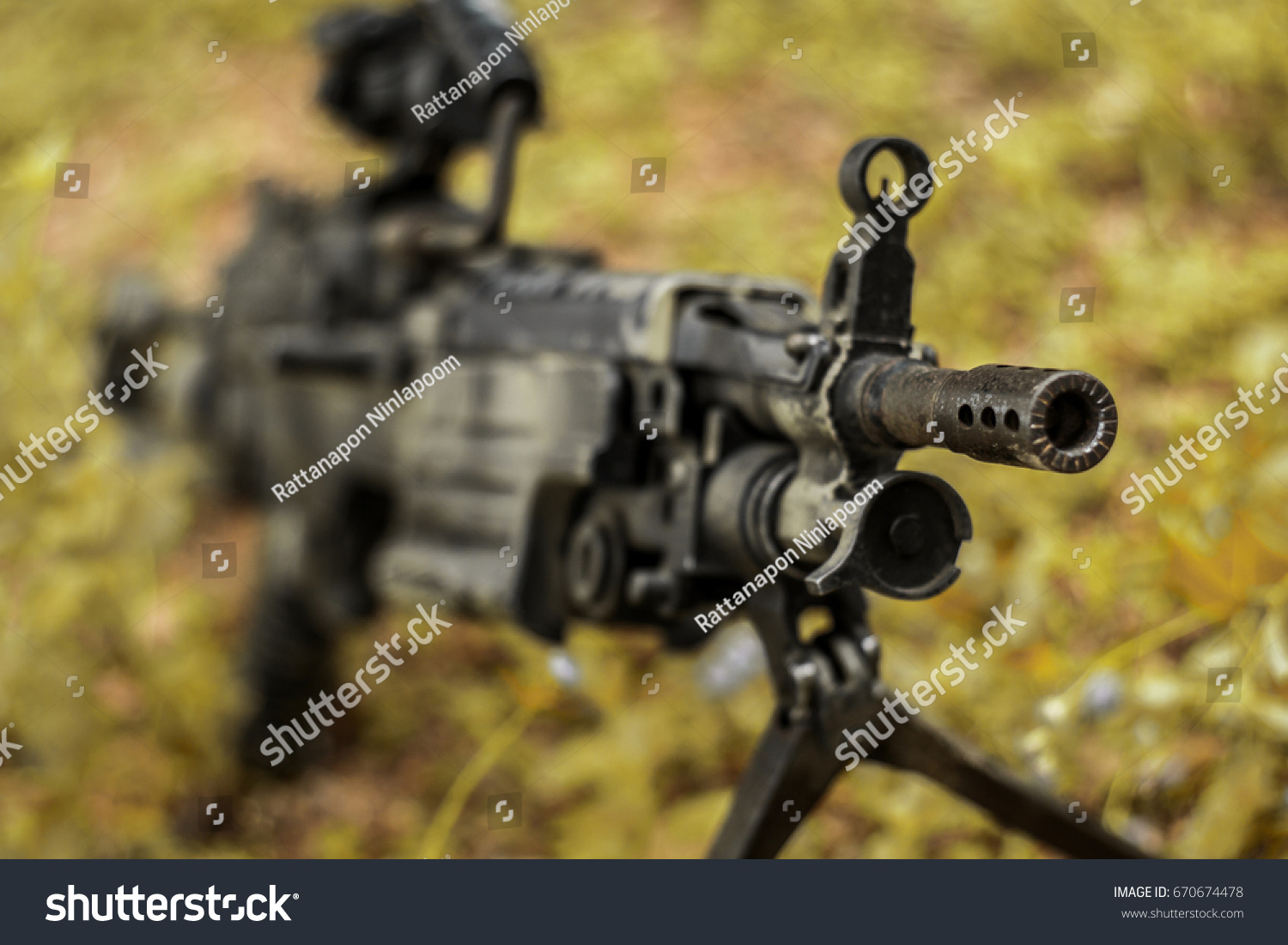 M249 Light Machine Gun 762 Mm Stock Photo 670674478 | Shutterstock