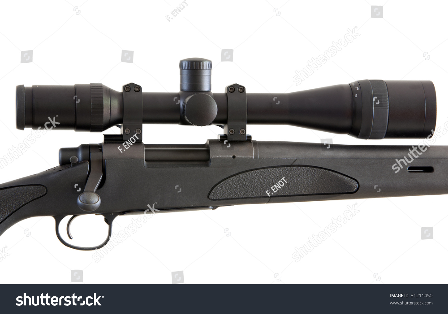 M24 Sniper Bolt Action Rifle Isolated On White Background Stock Photo ...