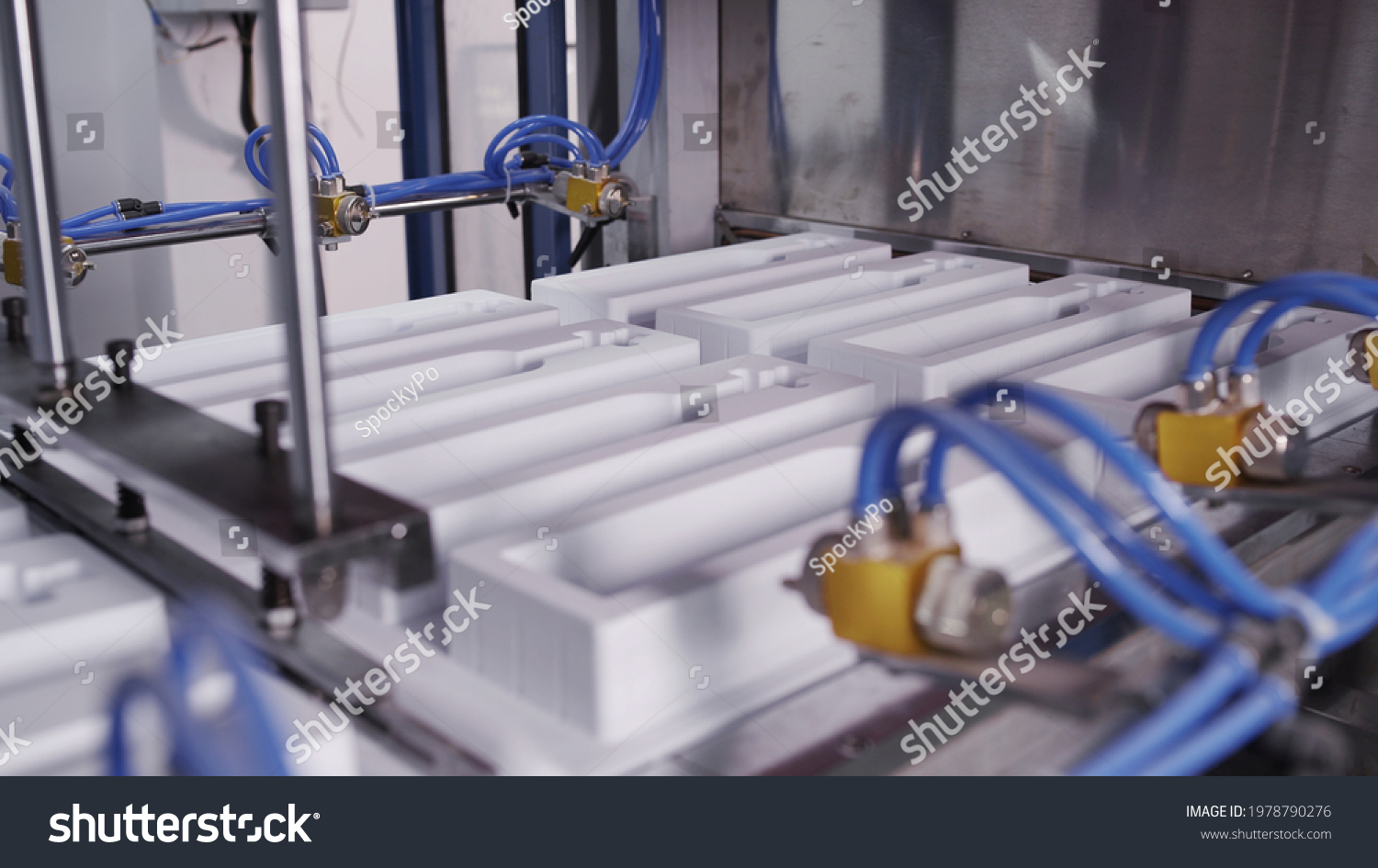 Machines Create Packing Bottles Process Manufacturing Stock Photo ...