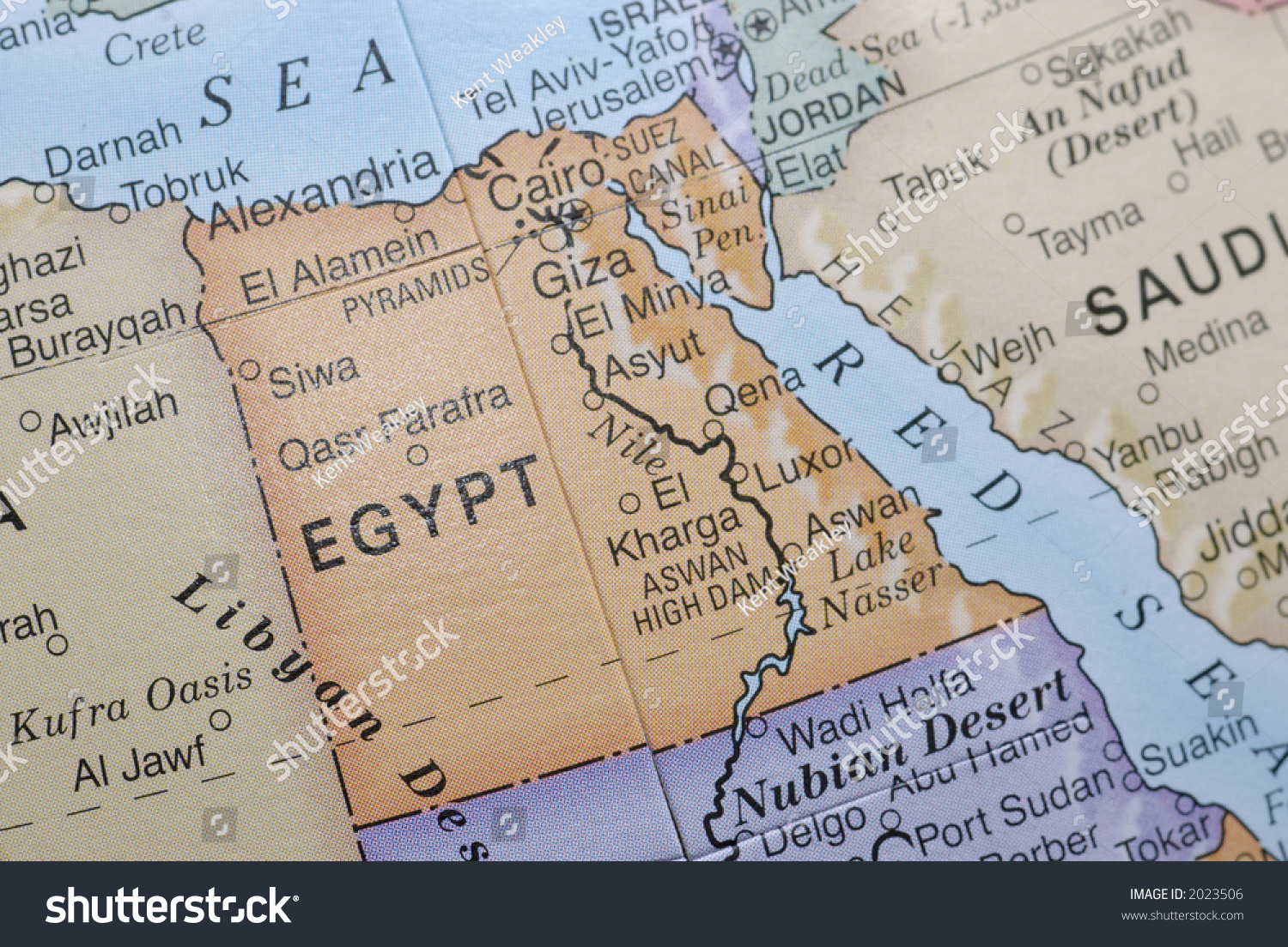 Macro Globe Map Detail 23 Egypt Stock Photo 2023506 - Shutterstock