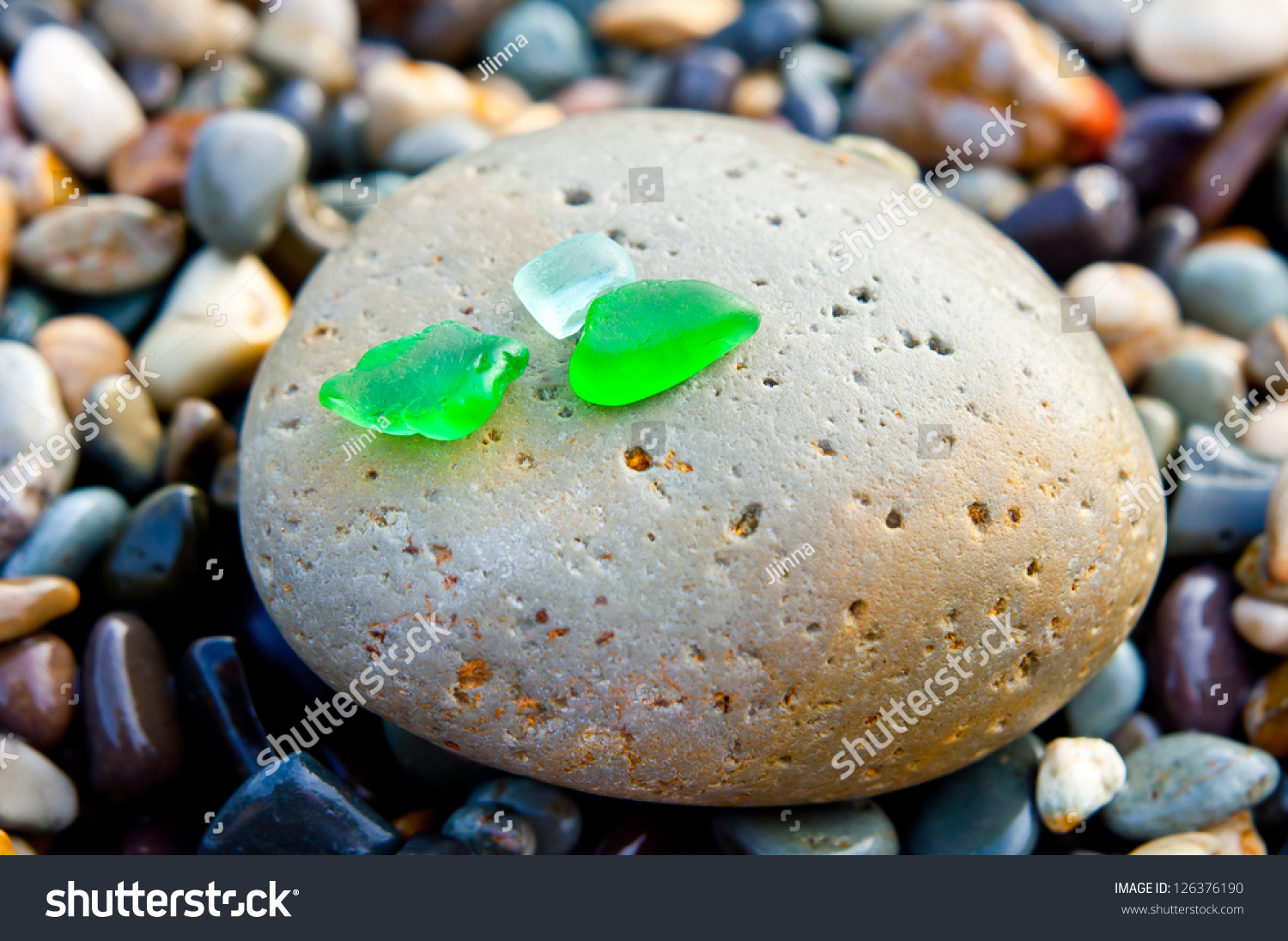 Macro Smooth Glass On The Stone Stock Photo 126376190 : Shutterstock