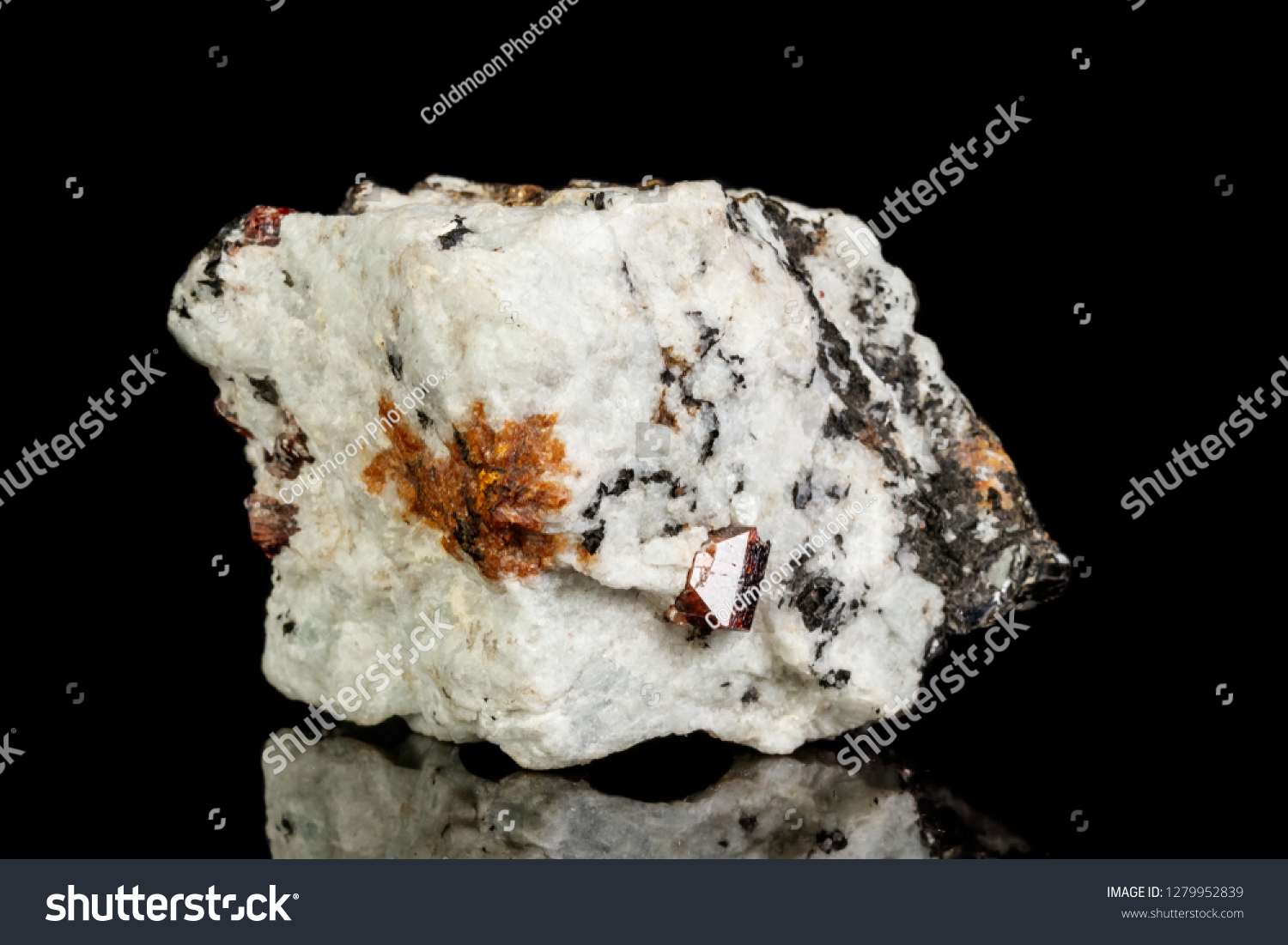 Macro Zircon Mineral Stone On Black Stock Photo Edit Now 1279952839