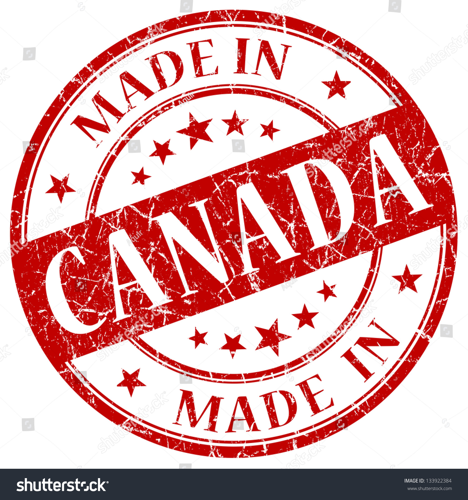 Made Canada Stamp Stock Illustration 133922384 - Shutterstock