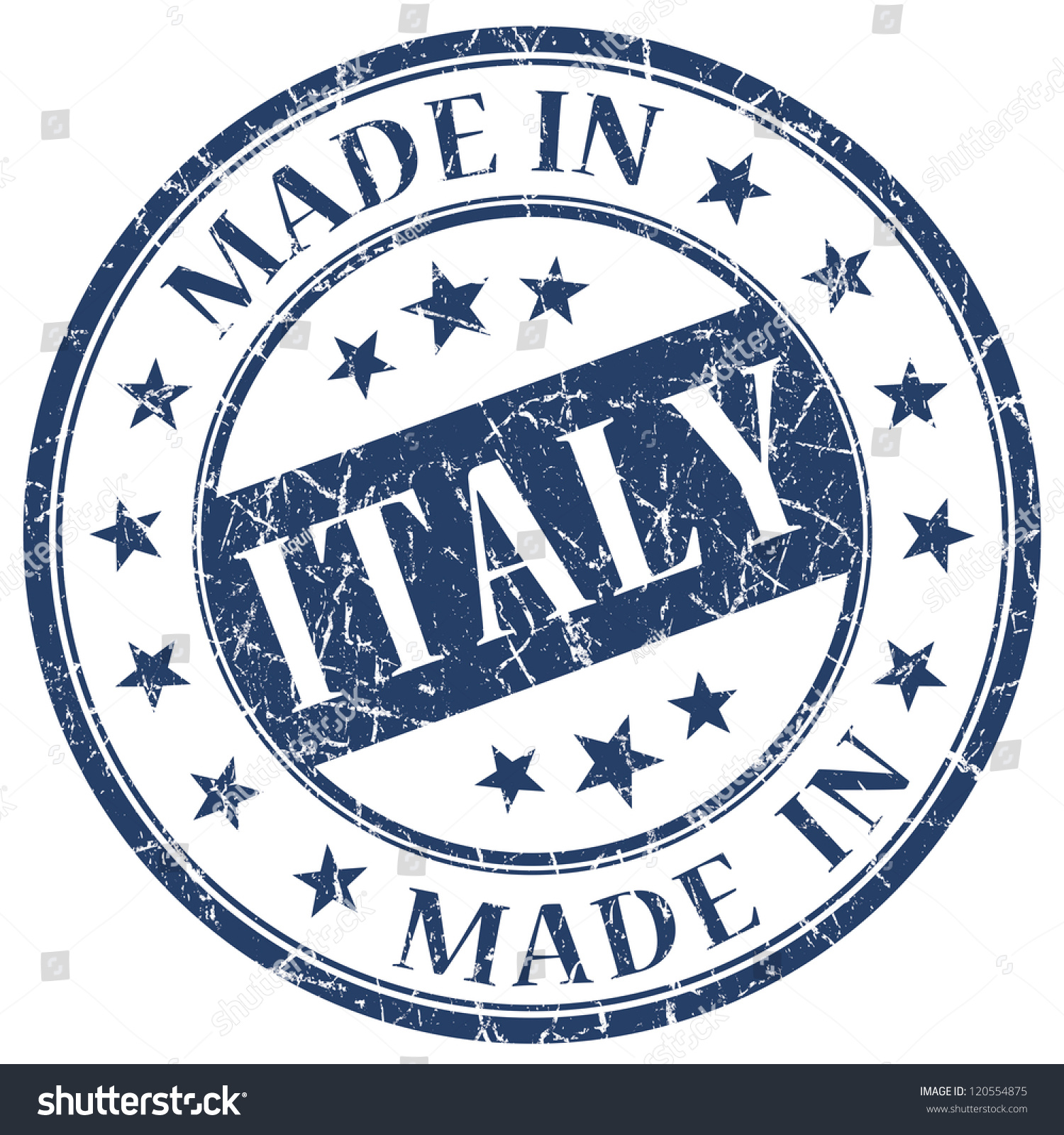 Made Italy Stamp Stock Illustration 120554875 | Shutterstock