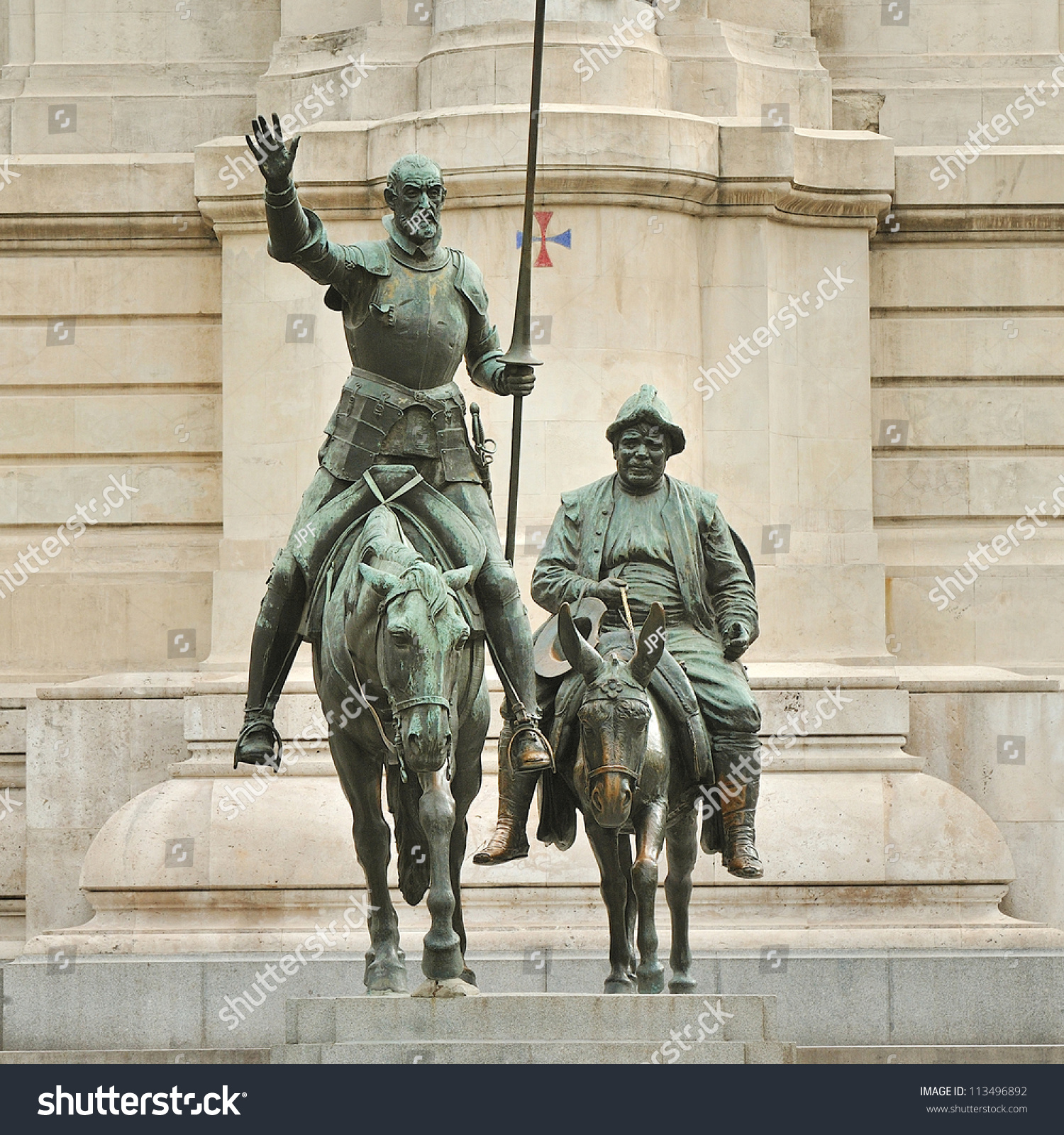 Madrid. Don Quixote Statue Stock Photo 113496892 : Shutterstock