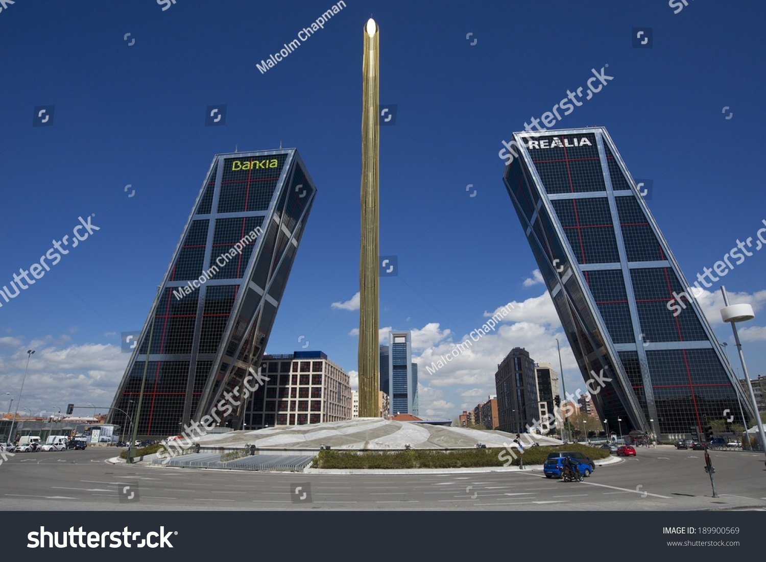 Madrid, Spain - April 6, 2014: La Puerta De Europa Known As Torres Kio ...