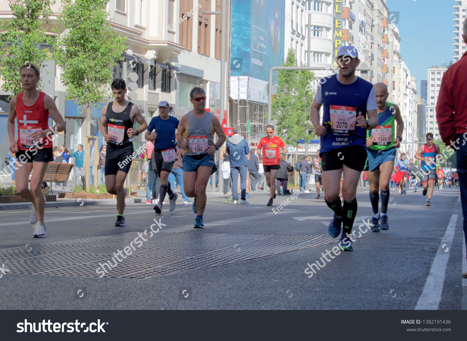 Madrid Spain April 27 Runners Madrid 