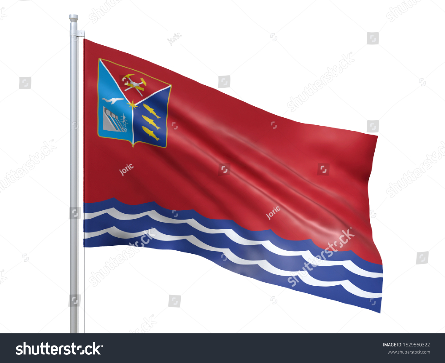 Russland Magadan Oblast Flagge