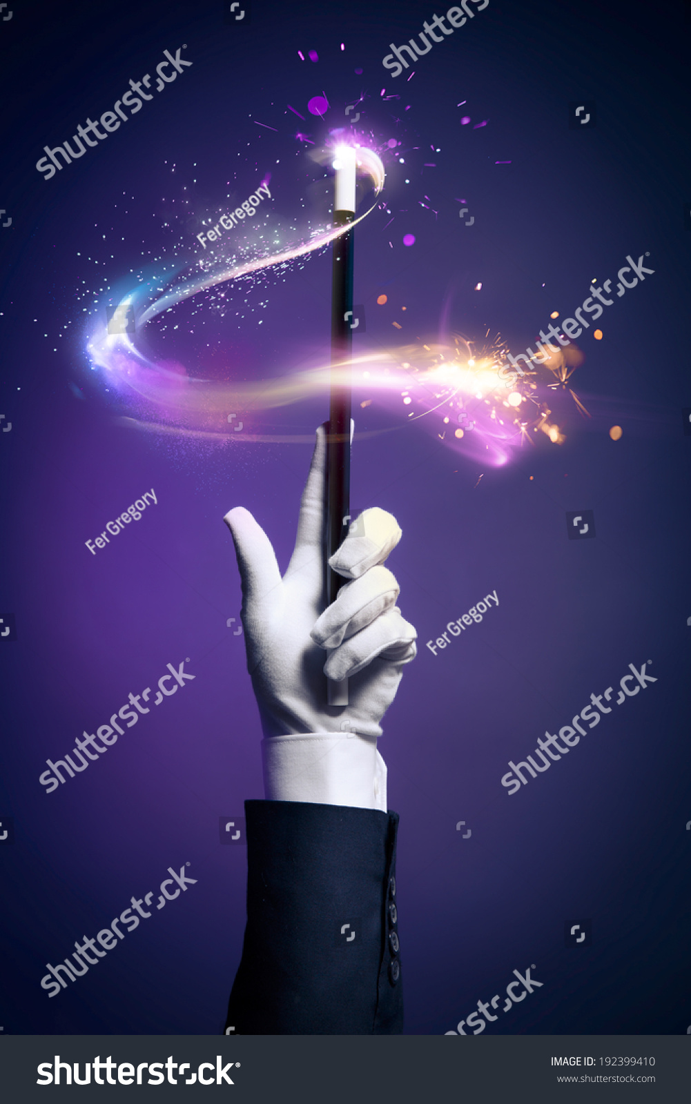 Magician Hand Magic Wand Stock Photo (Edit Now) 192399410