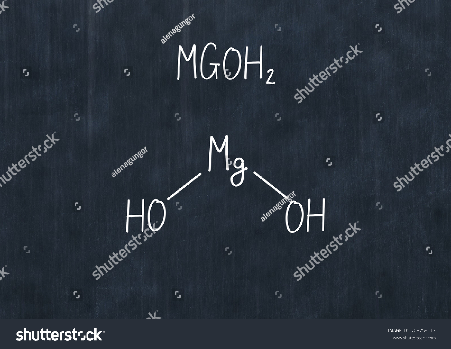 Magnesium Hydroxide Formula Handwritten Chemical Formula Stock Illustration 1708759117