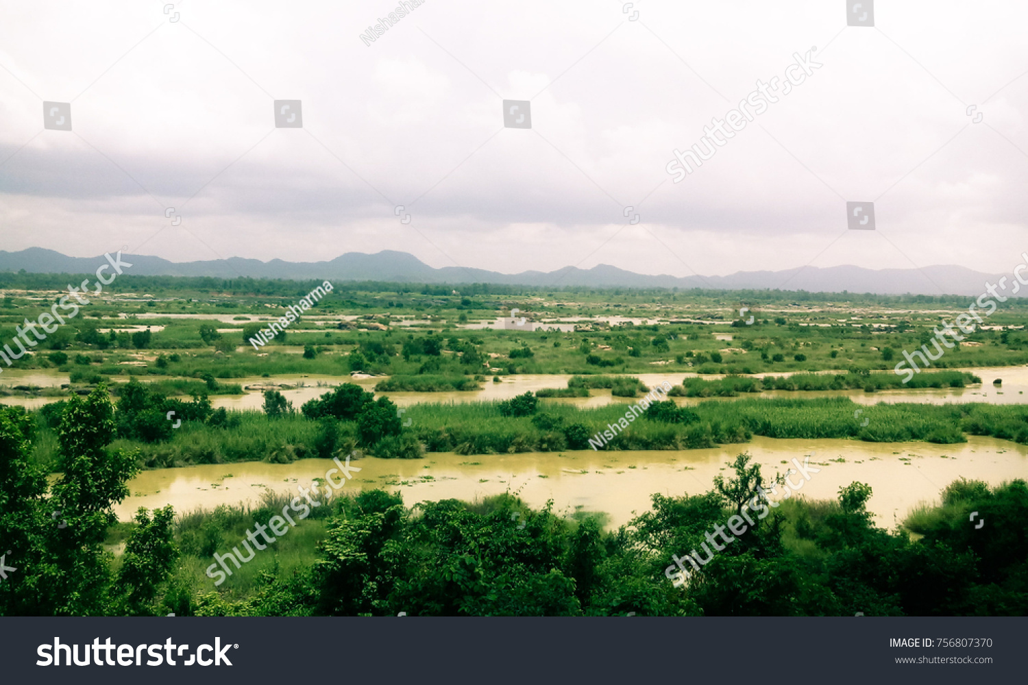 128 Mahanadi River Images Stock Photos Vectors Shutterstock   Stock Photo Mahanadi River During Rainy Days In Sambalpur 756807370 