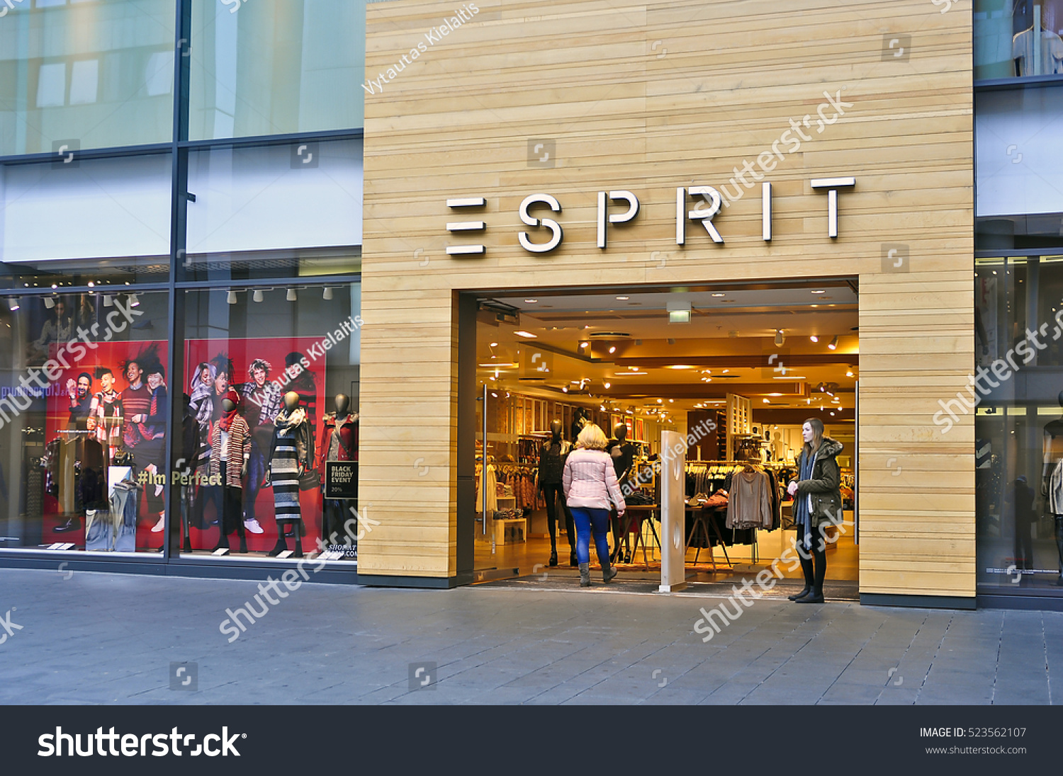 Mainzgermanynov 25esprit Fashion Store On Black Stock Photo Edit Now 523562107