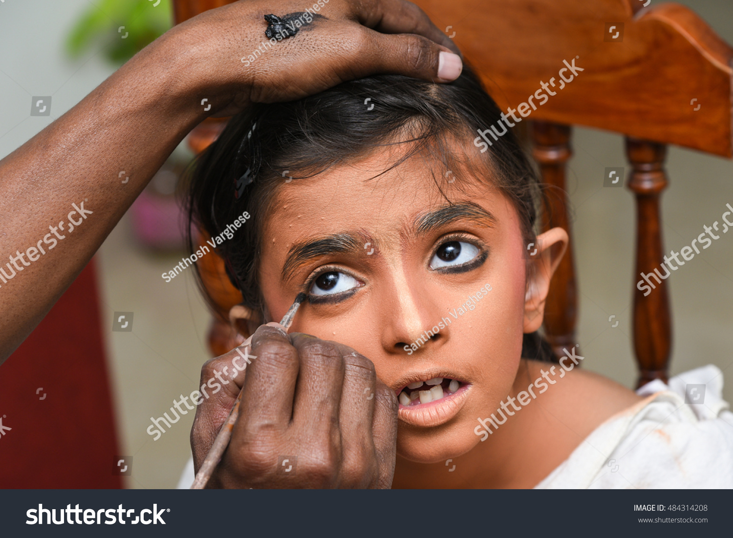 Makeup Artist Applies Eye Shadow Young Stock Photo Edit Now