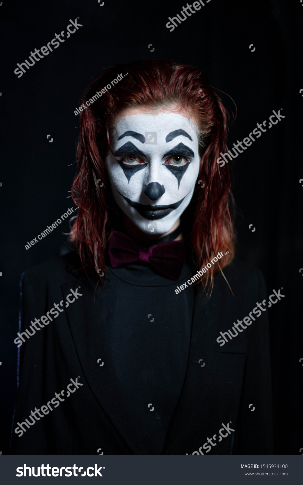 Makeup Halloween Image Woman Joker Makeup Stock Photo Edit Now