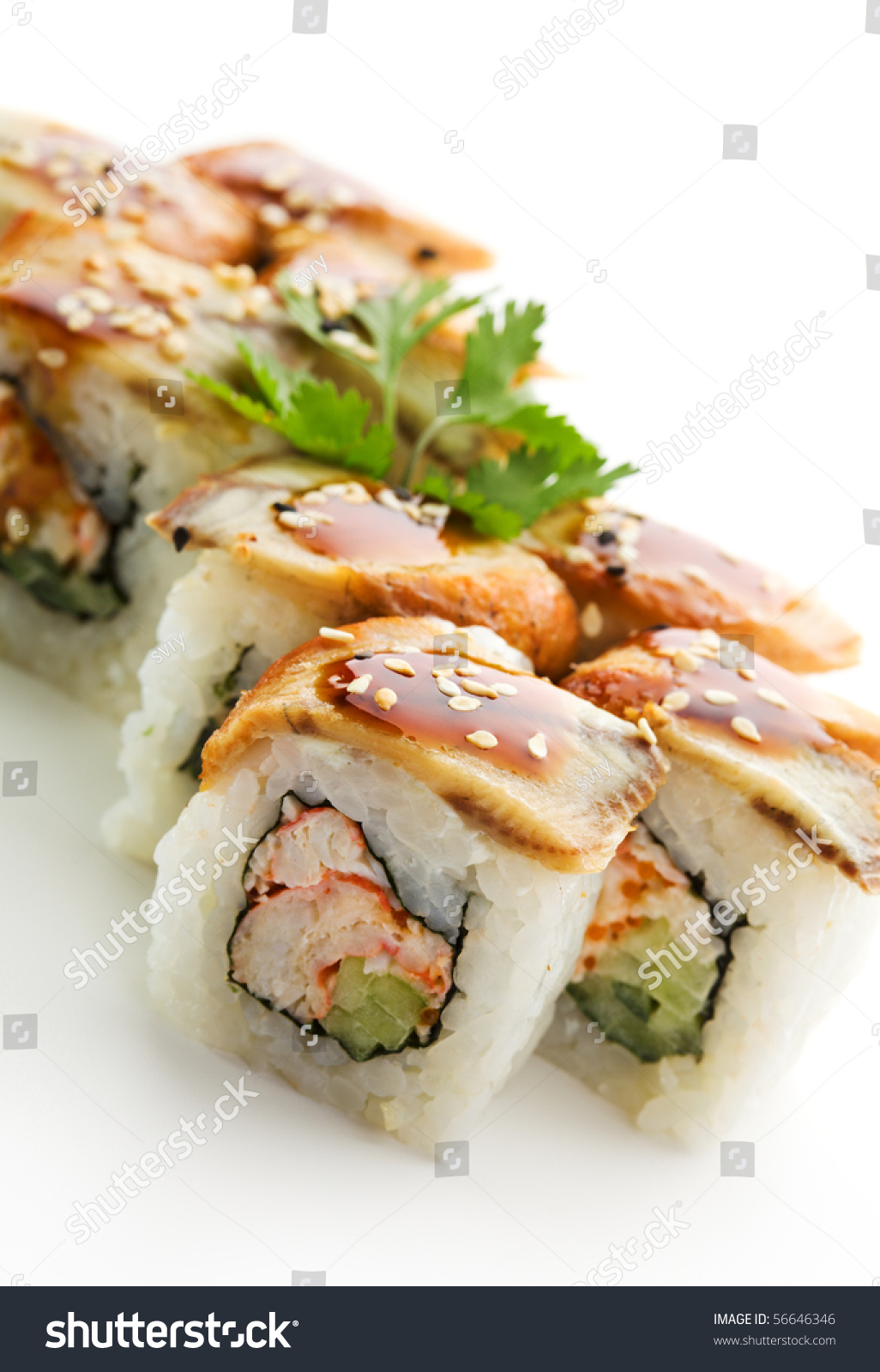 Maki Sushi Crab Meat Roll Made Stock Photo 56646346 Shutterstock