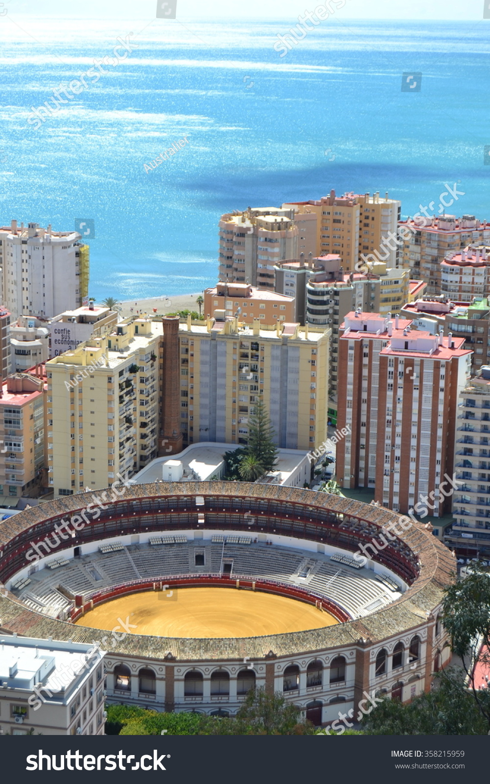 Malaga Cityscape Arena Spain Stock Photo 358215959 Shutterstock