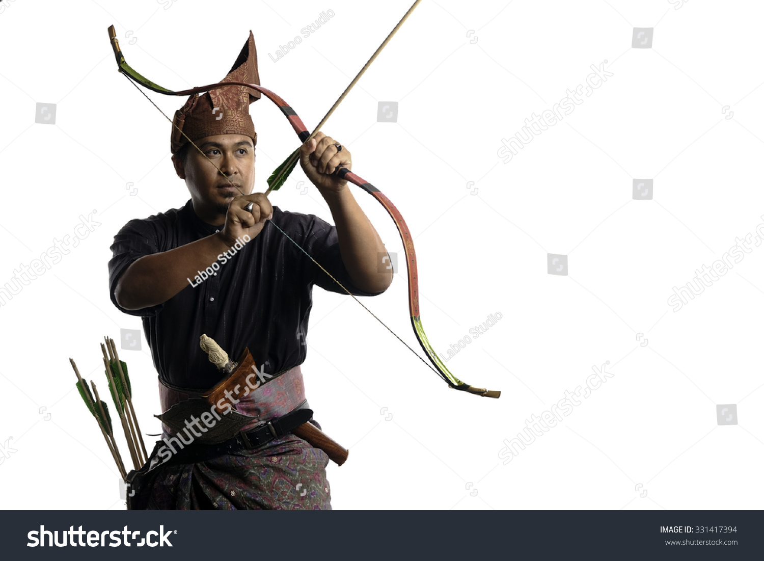 Malay Archer Bow Arrows Keris Traditional Stock Photo Edit Now 331417394