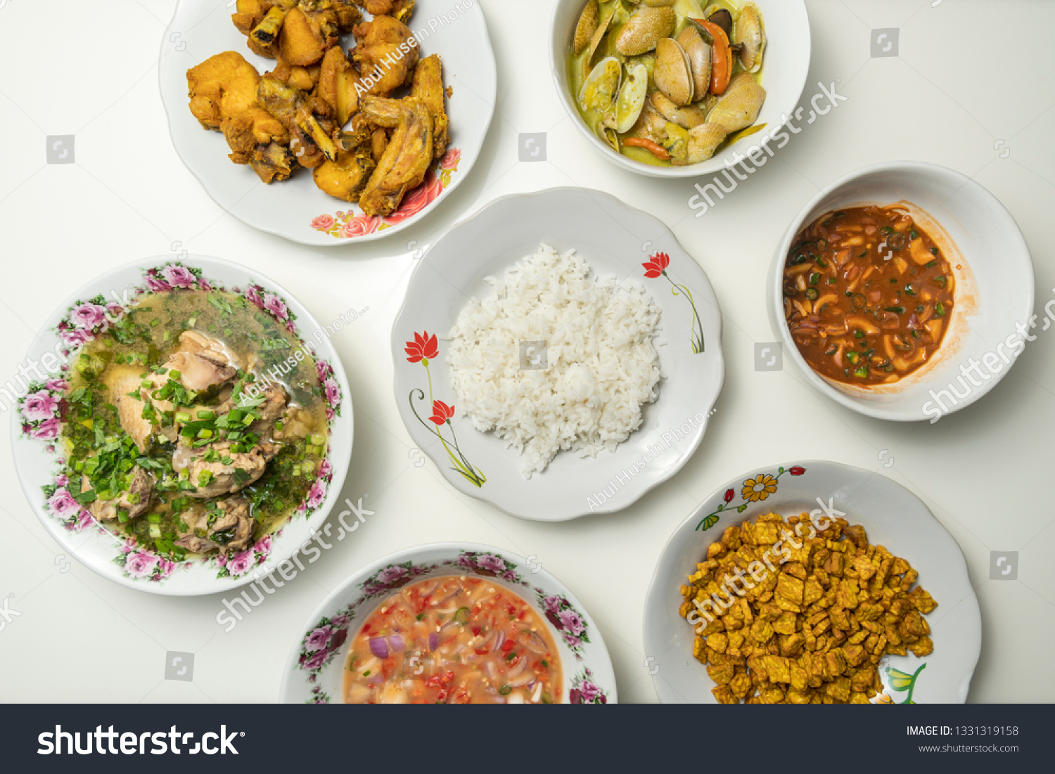 Malay Food Set On White Glossy Stock Photo Edit Now 1331319158