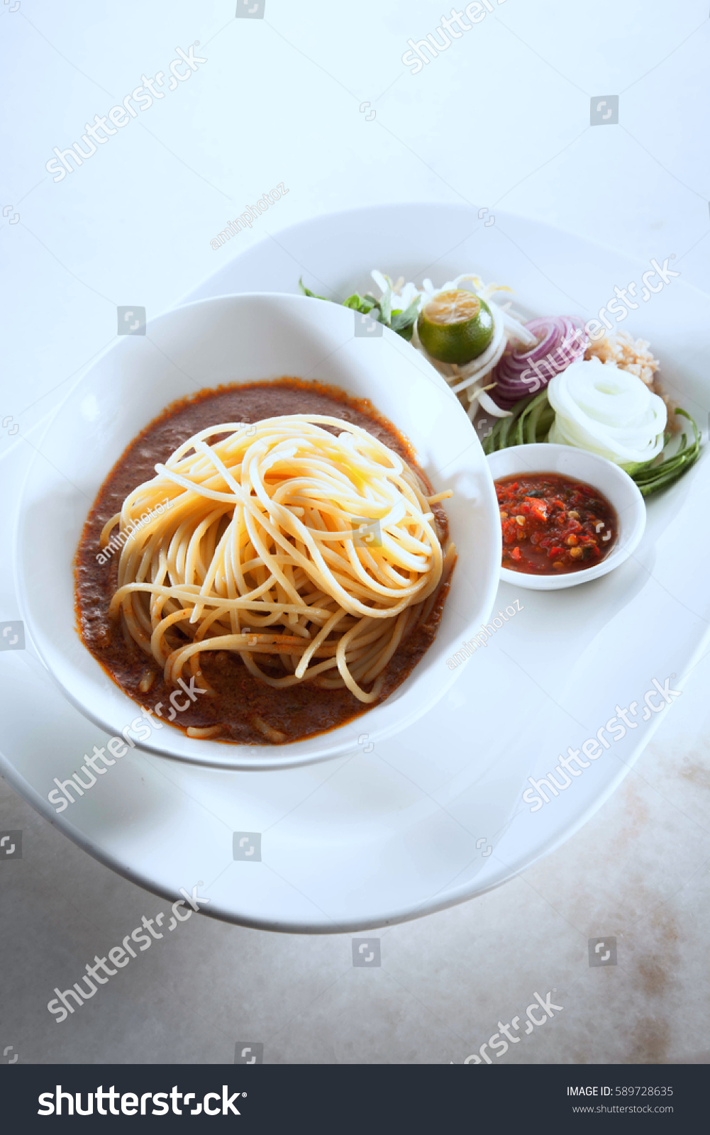 Malay Fusion Laksa Johor Western Spaghetti Stock Photo Edit Now 589728635