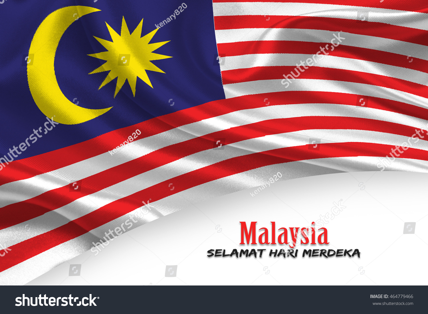 Malaysia Selamat Hari Merdeka Selamat Hari Stock 