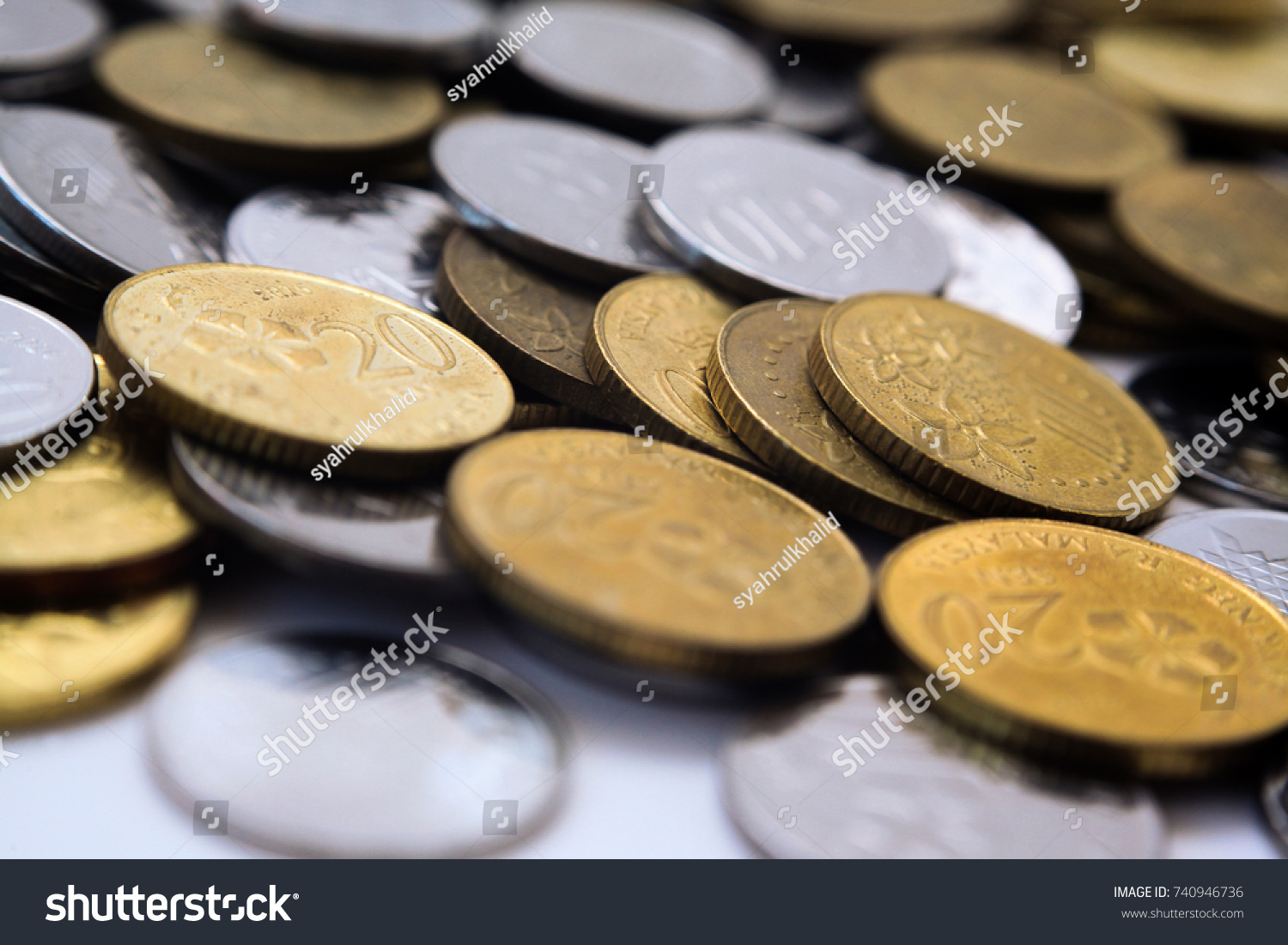 Malaysian Coins Syiling Ringgit Malaysia Stock Photo (Edit Now 