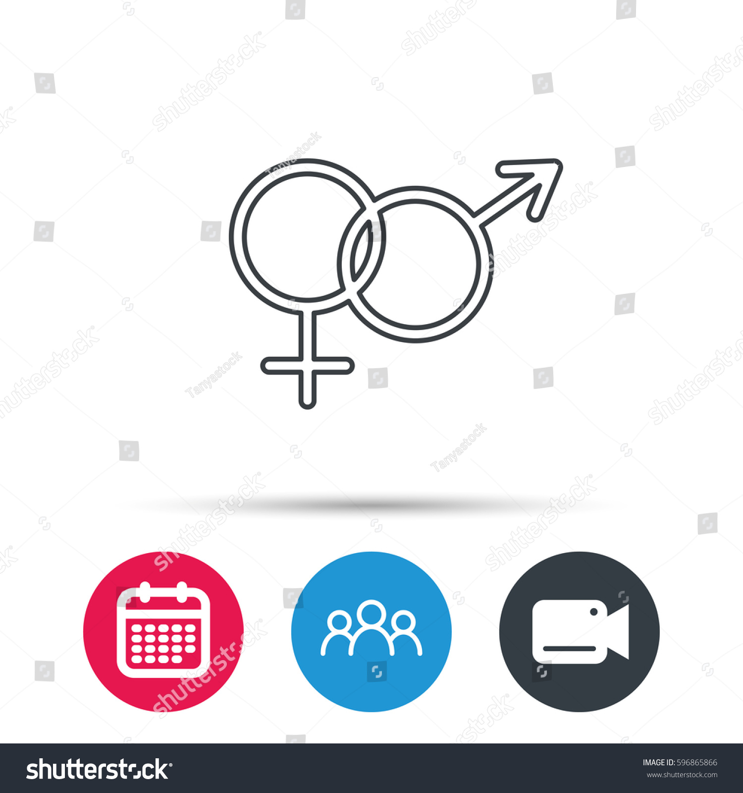 Male Female Icon Traditional Sexuality Sign Stock Illustration 596865866 Shutterstock 