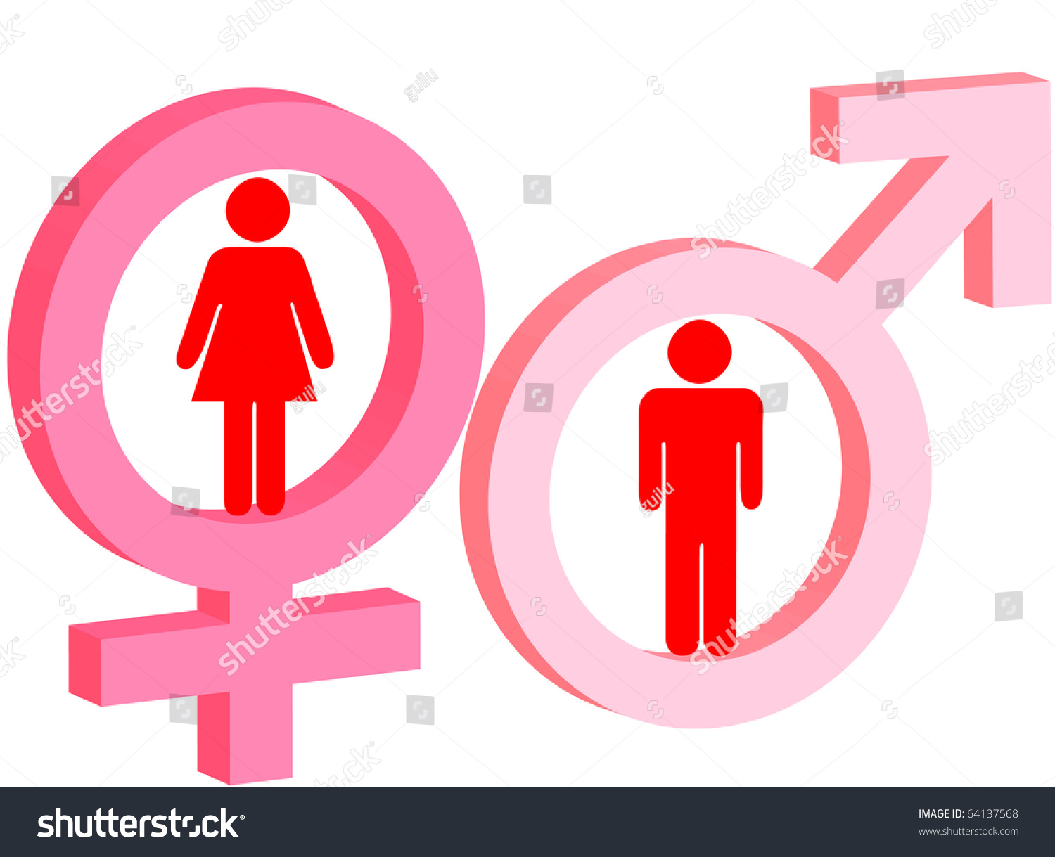 Male Female Sign Symbol Man Woman Stock Illustration 64137568