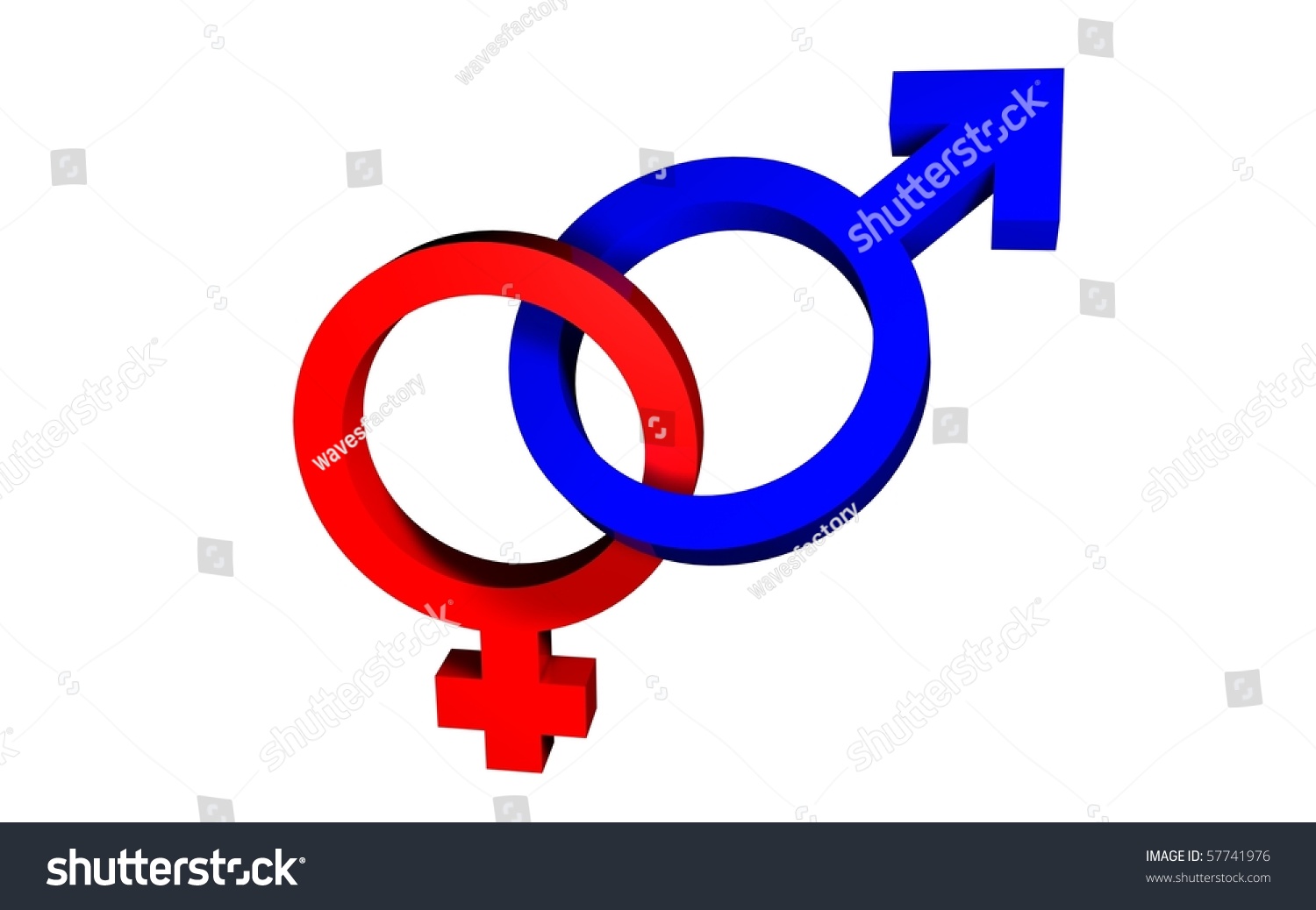 Male Female Symbols Blue Red Stock Illustration 57741976