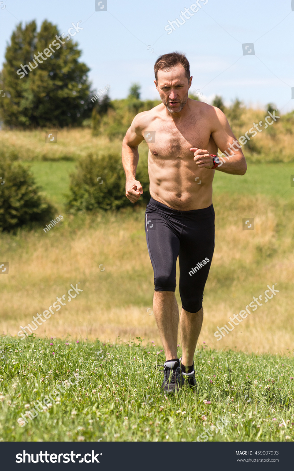 Male Athlete Runner Naked Torso Training Stock Photo Shutterstock