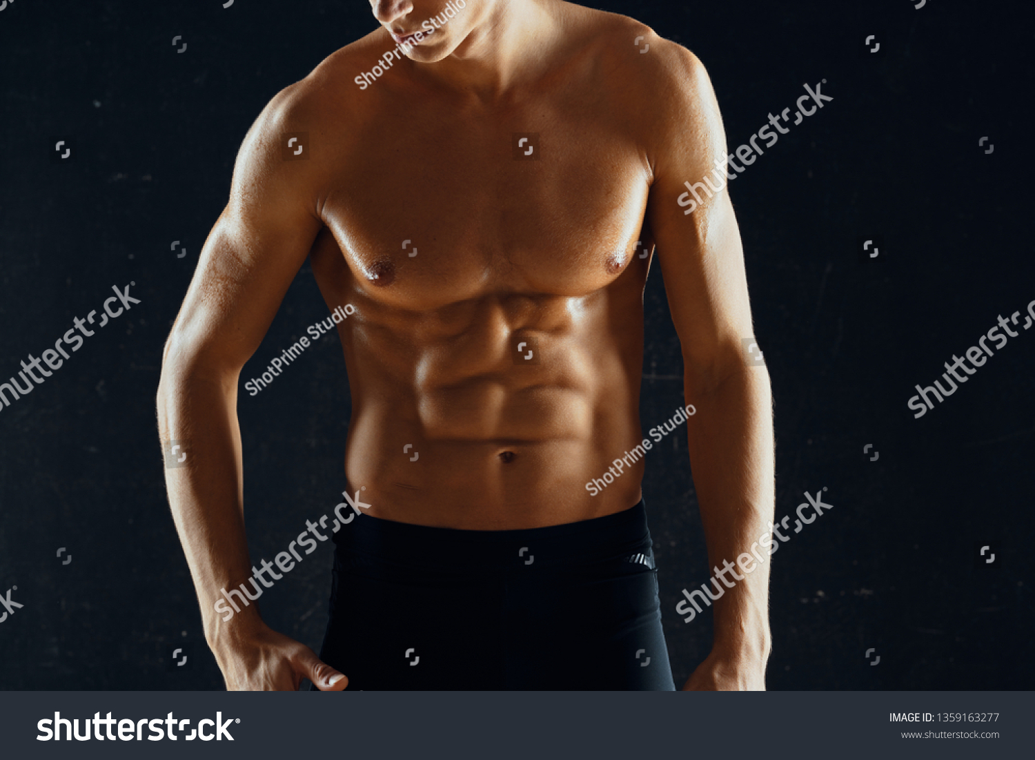 Male Athlete Muscular Torso Workout Sport Stock Photo Edit Now 1359163277