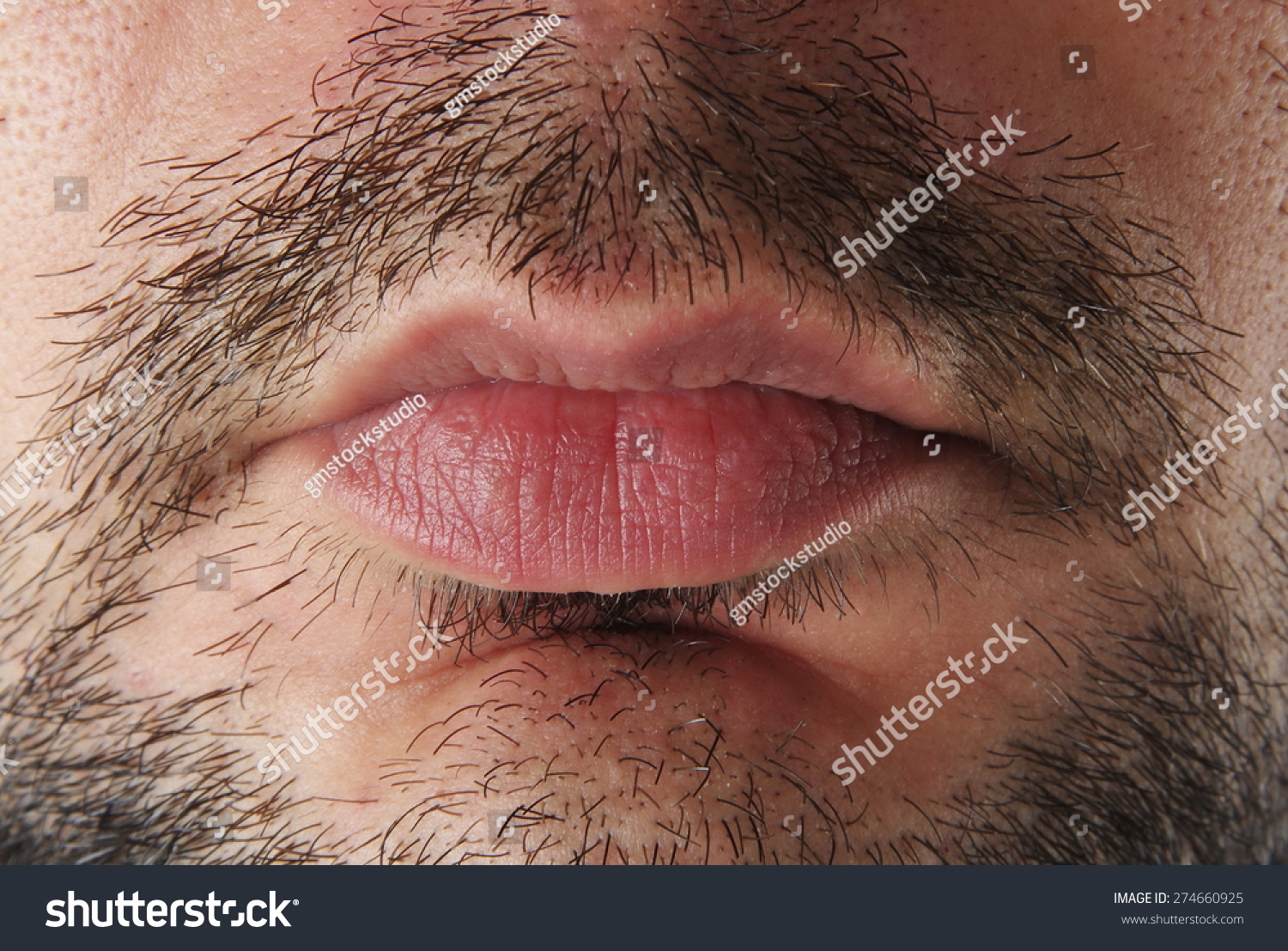 Male Bearded Mouth Closeup Stock Photo 274660925 : Shutterstock