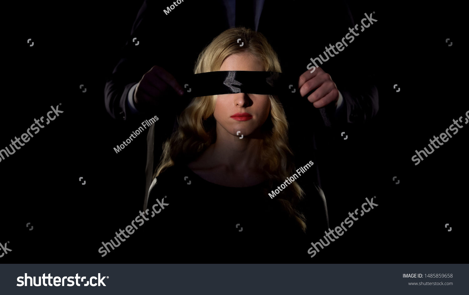 Blindfold sexual woman Bilder, Stockfotos und