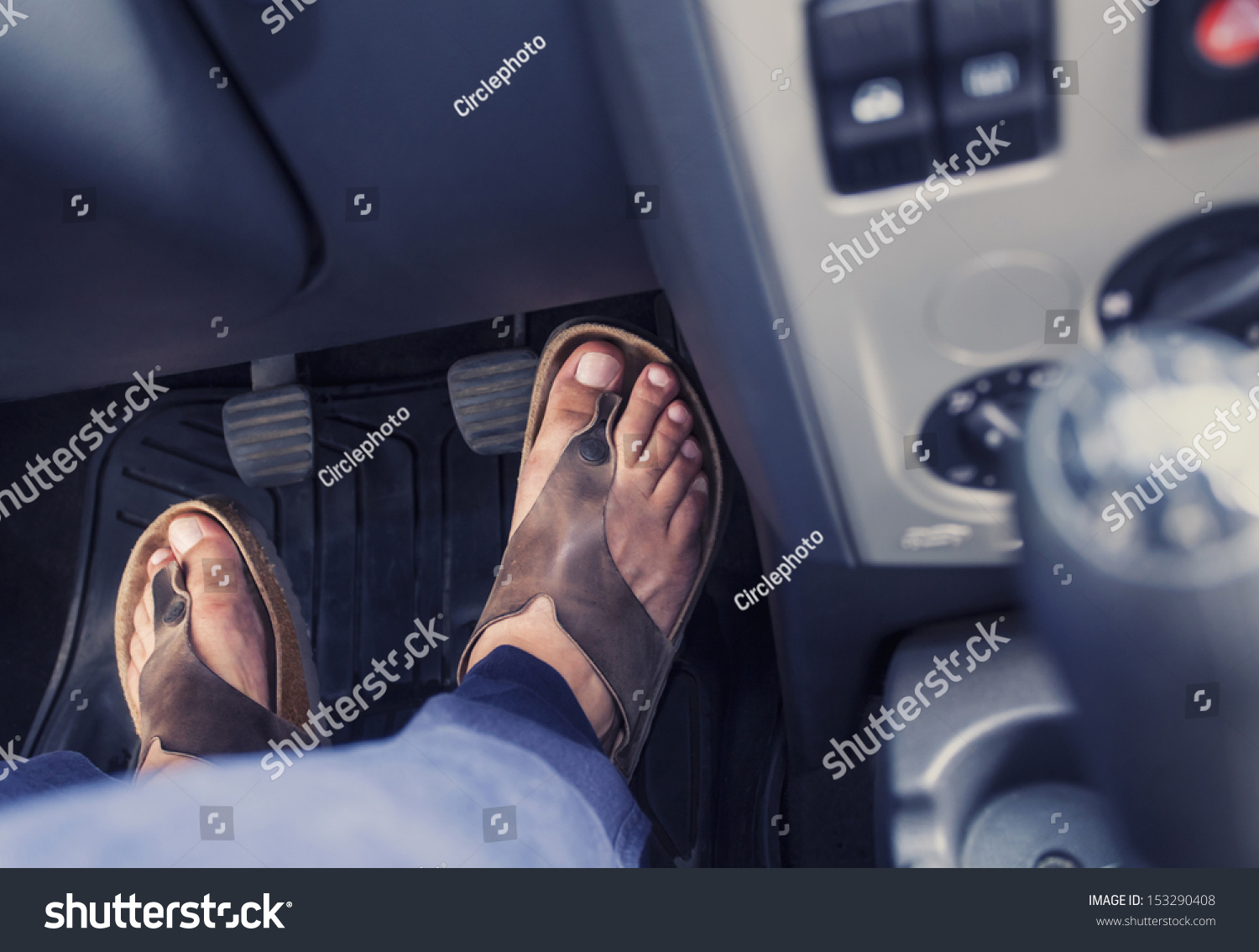 Male Feet On Pedals Car Stock Photo 153290408 Shutterstock