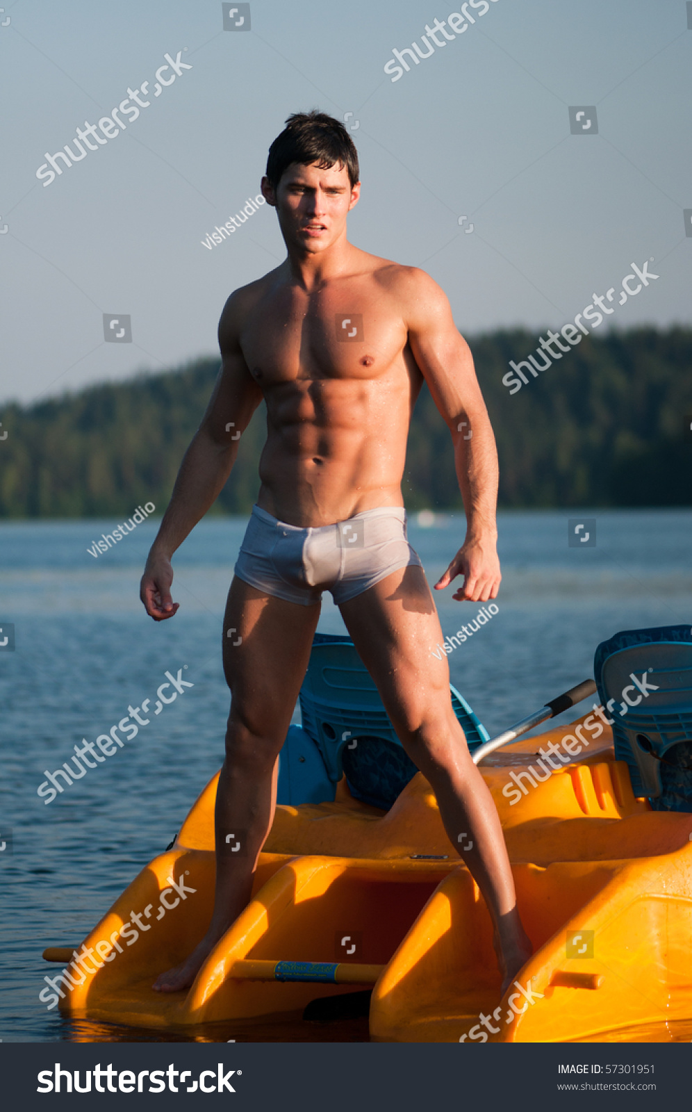 Male Model On Boat Stock Photo 57301951 | Shutterstock
