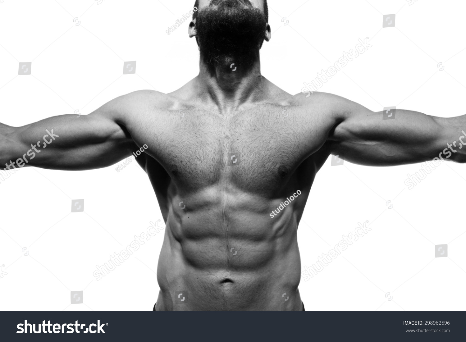 Male Muscular Torso Close Fit Male Stock Photo 298962596 Shutterstock