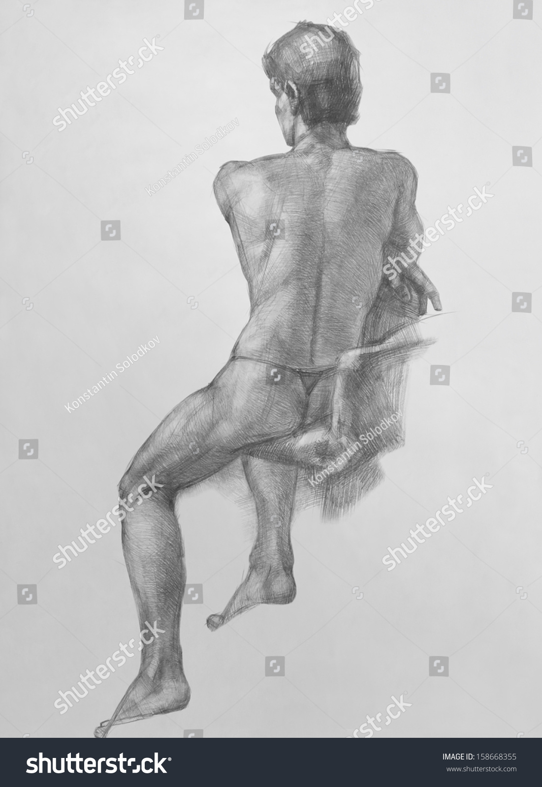 Black Nude Male Model