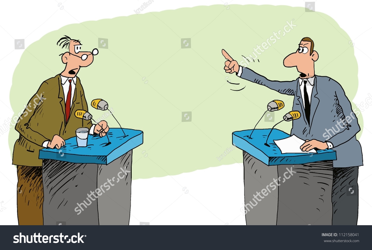 Male Politicians Are Each Dispute, Debate Stock Photo 112158041 ...