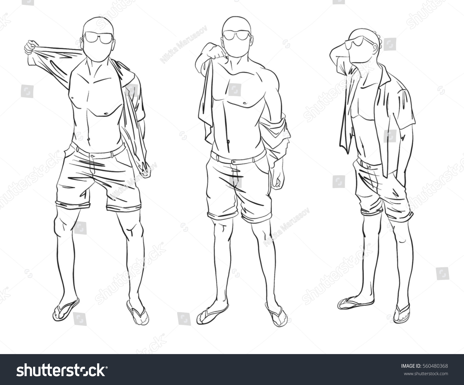 Male Pose Stock Illustration 560480368 - Shutterstock