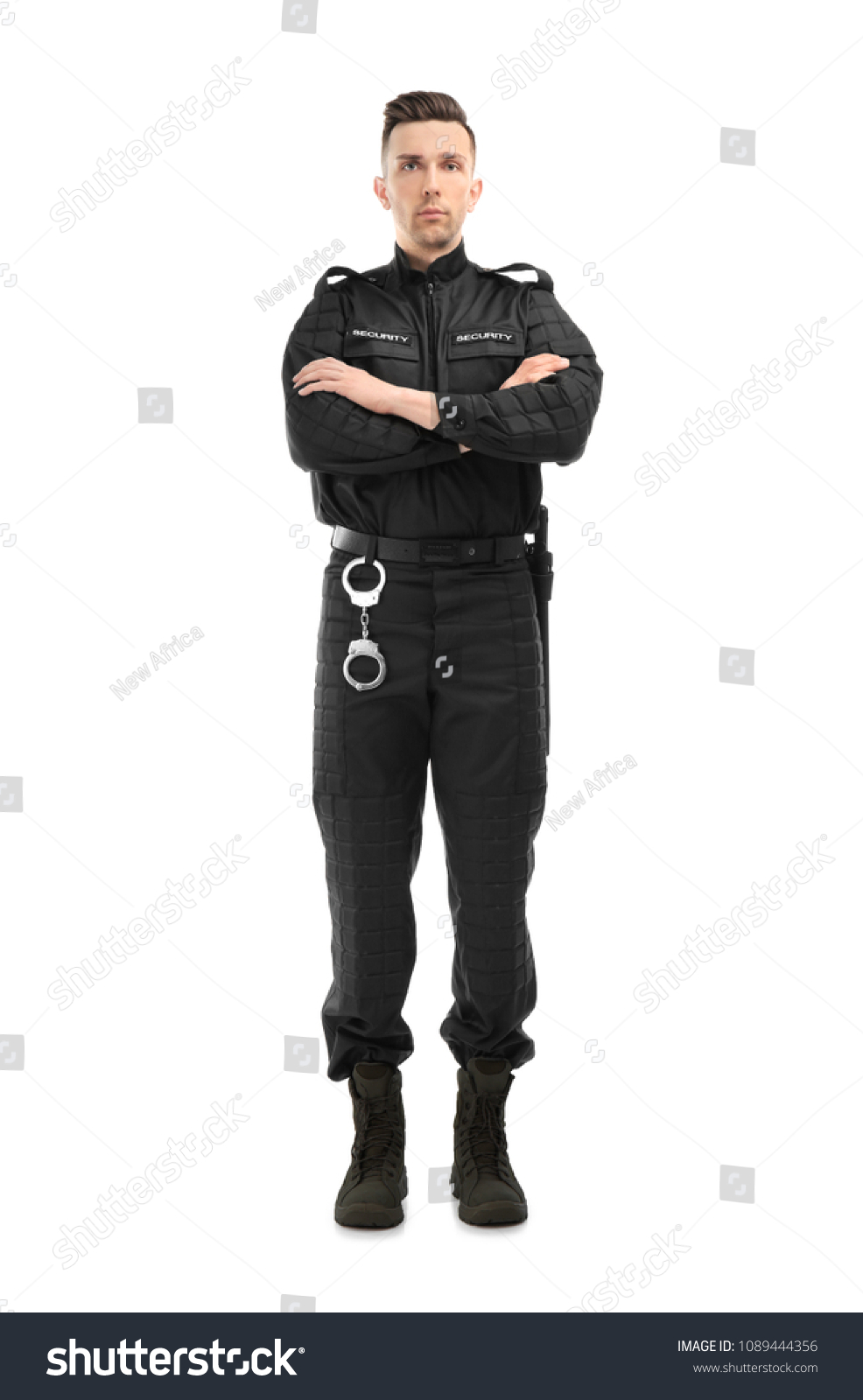 Male Security Guard Uniform On White Stock Photo 1089444356 | Shutterstock